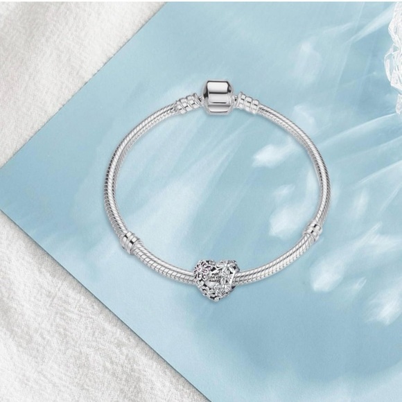 NEW Sterling Heart charm.Mum I love you always - Picture 2 of 3